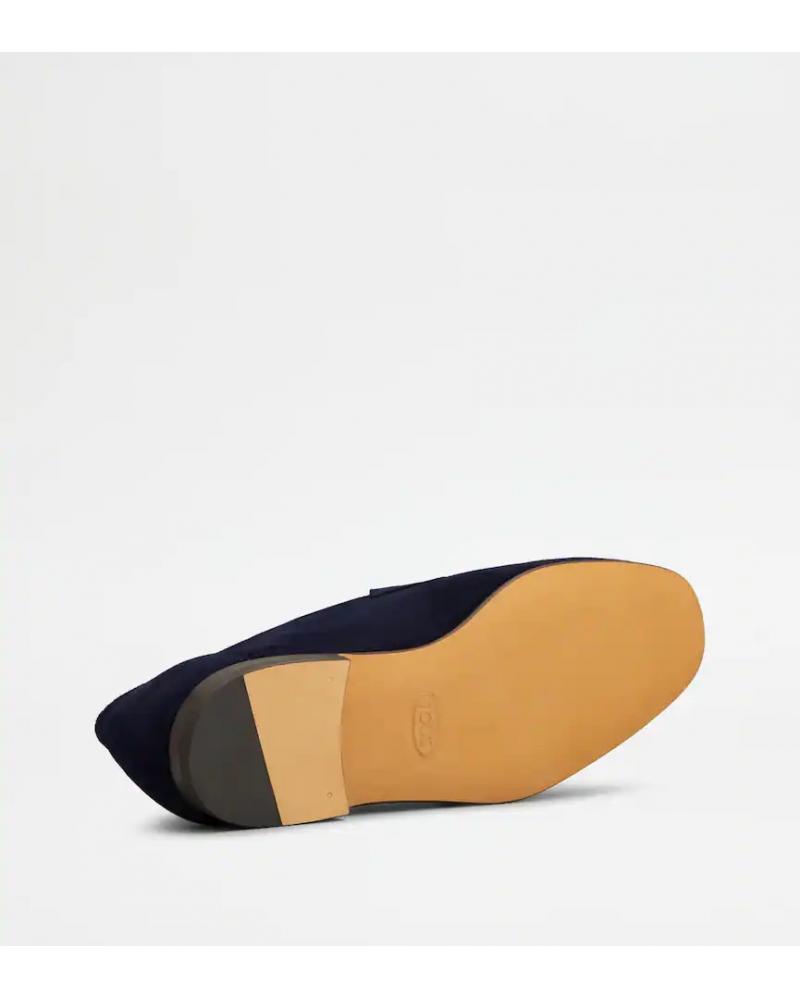 MOCASSIN TOD'S CUIR VELOURS MARINE