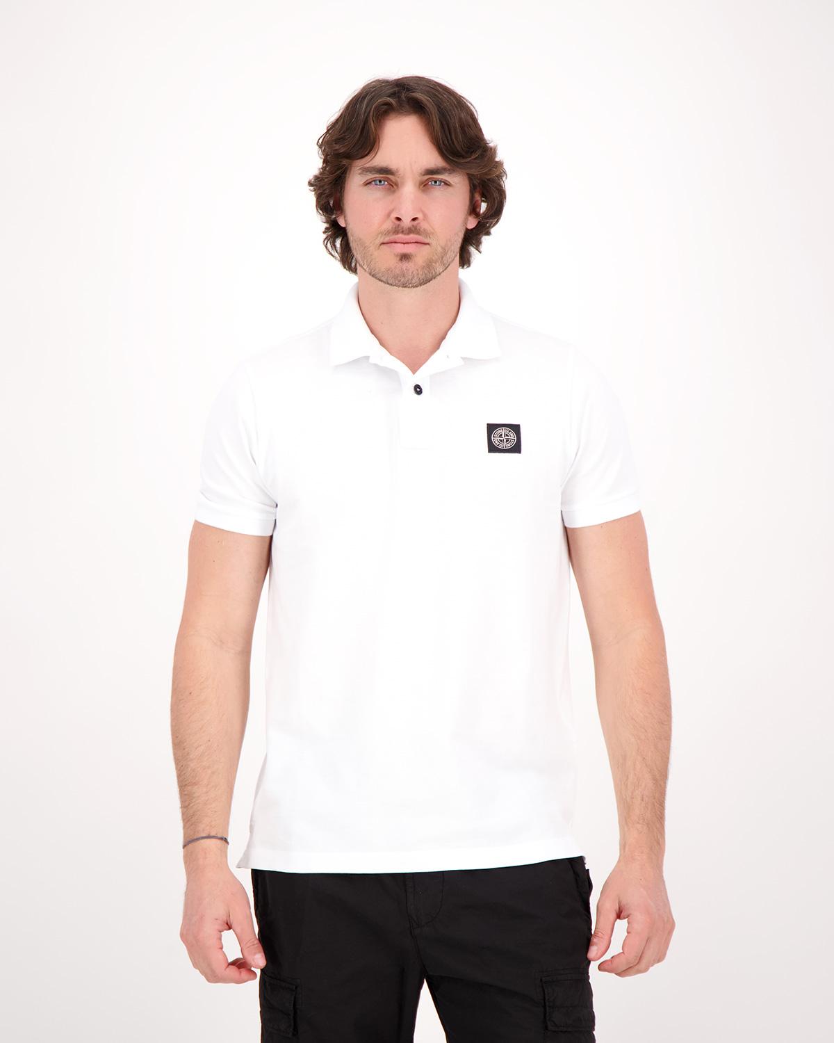 POLO STONE ISLAND  SC-S0017 1001 BLANC