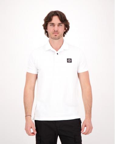 POLO STONE ISLAND  SC-S0017 1001 BLANC