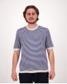 TEE SHIRT K-WAY COMBES STRIPES BEIGE/BLEU