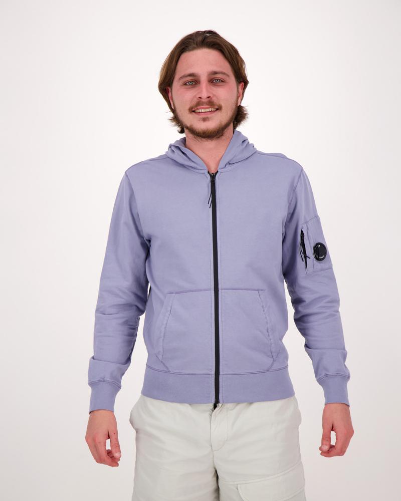 SWEAT CP COMPANY LIGHT ZIP HOODED SS057 774 LAVENDE