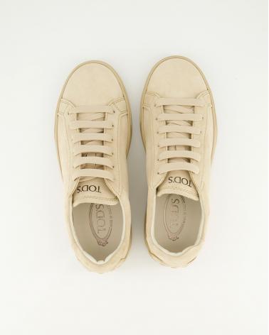 SNEAKERS TOD'S CUIR VELOURS BEIGE