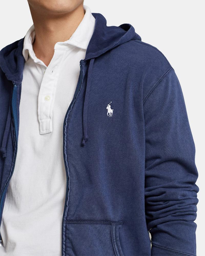 SWEAT CAPUCHE ZIPPE RALPH LAUREN -BLEU