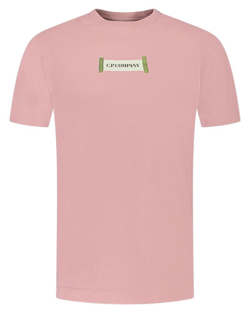 TEE SHIRT CP COMPANY TS LOGO 148 520 ROSE