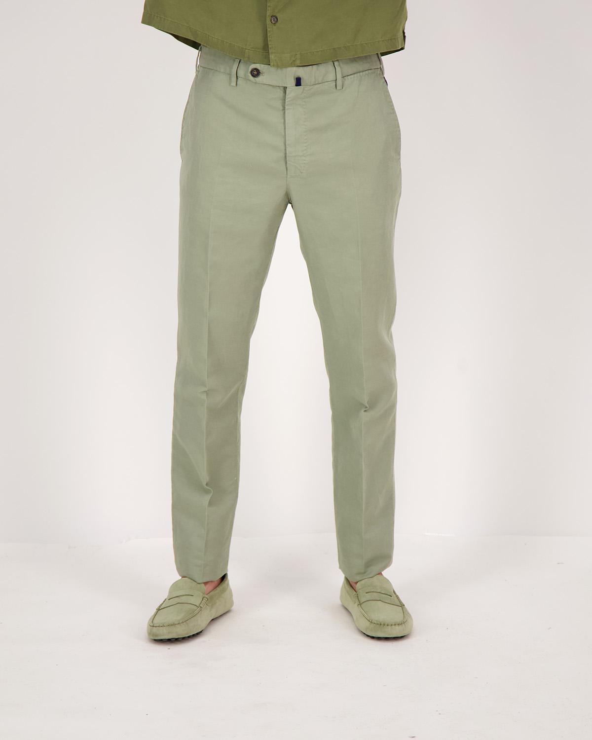 PANTALON INCOTEX REGULAR FIT VERT CLAIR