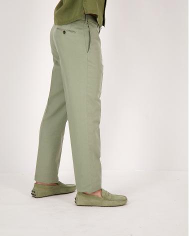 PANTALON INCOTEX REGULAR FIT VERT CLAIR