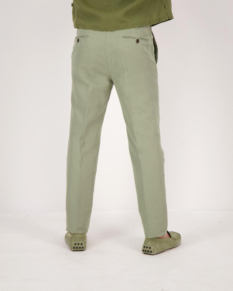 PANTALON INCOTEX REGULAR FIT VERT CLAIR