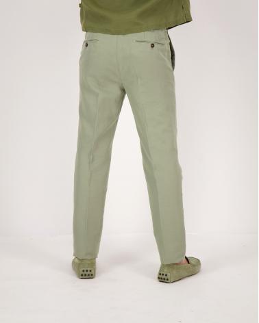 PANTALON INCOTEX REGULAR FIT VERT CLAIR