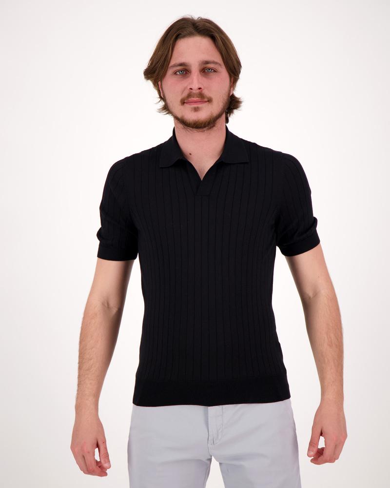 POLO TAGLIATORE COL OUVERT NOIR