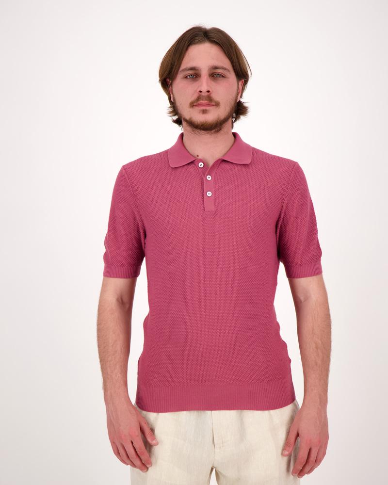 POLO GRAN SASSO MAILLE STRUCTUREE ROSE