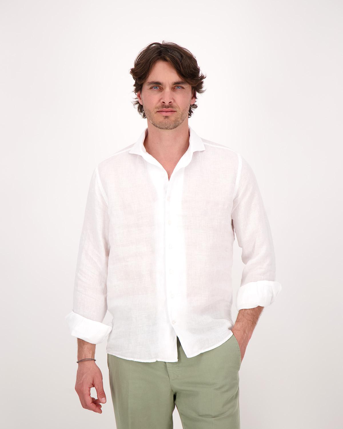 CHEMISE GRAN SASO LIN BLANC