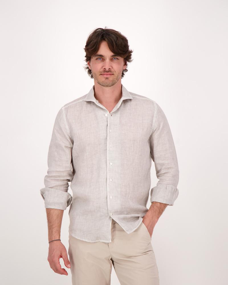 CHEMISE GRAN SASO LIN GRIS CLAIR