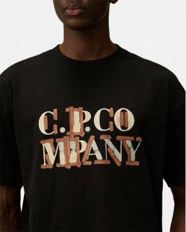 TEE SHIRT CP COMPANY TS145  999 NOIR