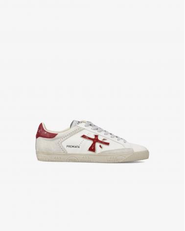 SNEAKERS PREMIATA STEVEN 6970 BLANC/ROUGE