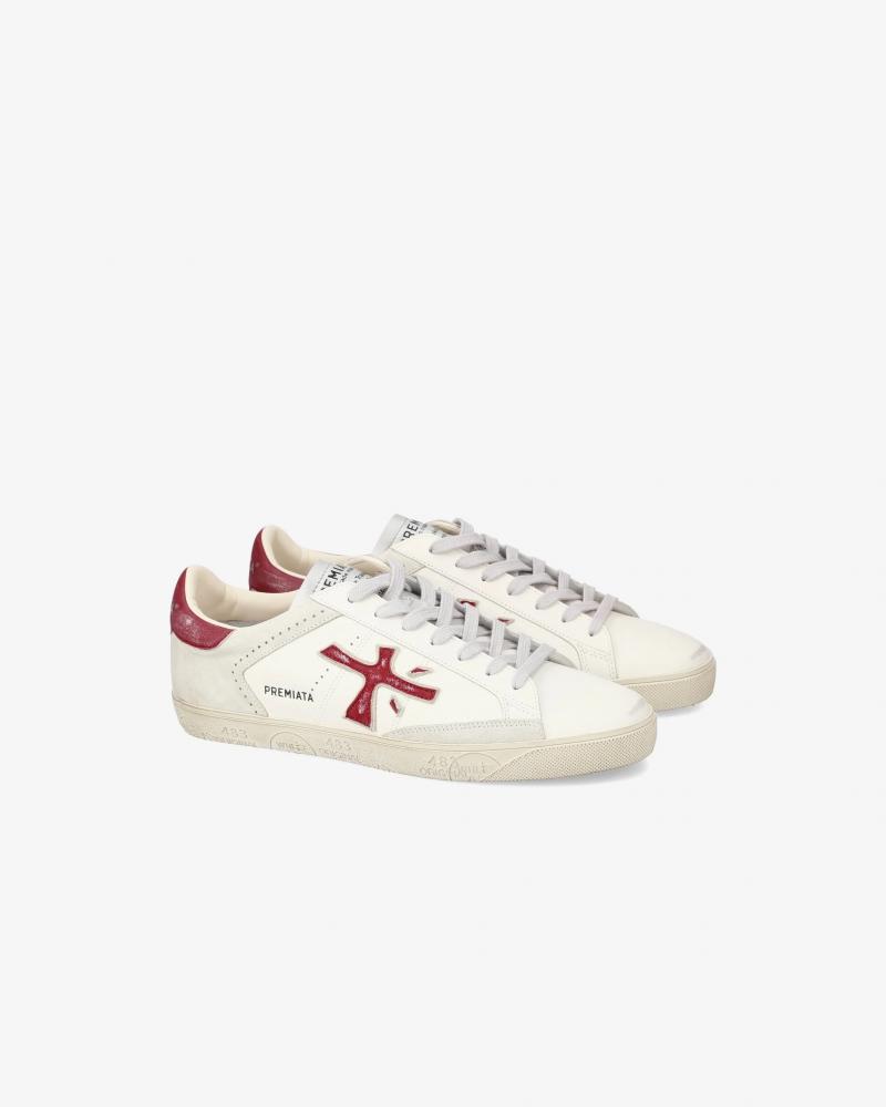 SNEAKERS PREMIATA STEVEN 6970 BLANC/ROUGE