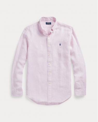 CHEMISE RALPH LAUREN LIN RAYÉE ROSE