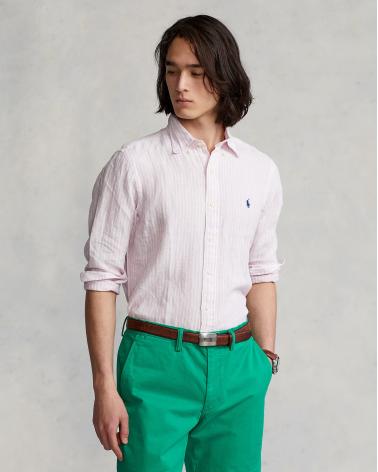 CHEMISE RALPH LAUREN LIN RAYÉE ROSE