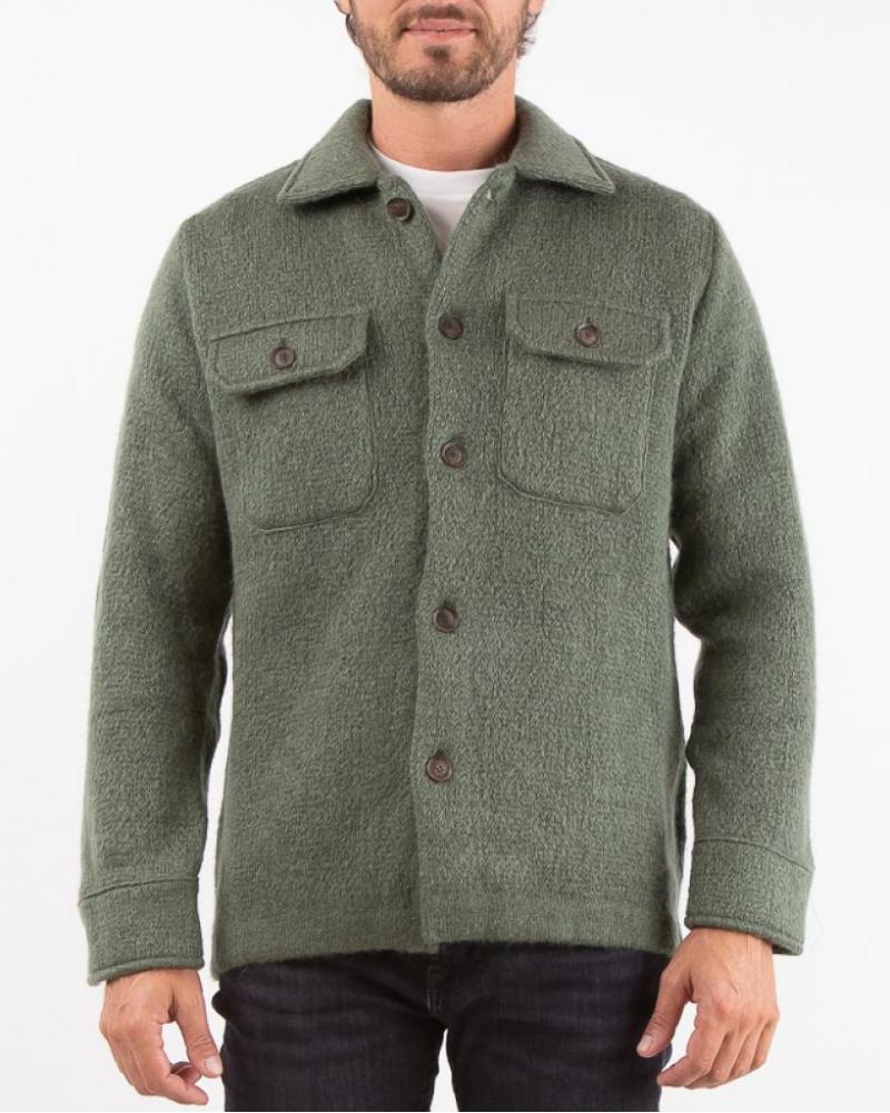 VESTE CHEMISE SUNHOUSE EN MOHAIR Kaki