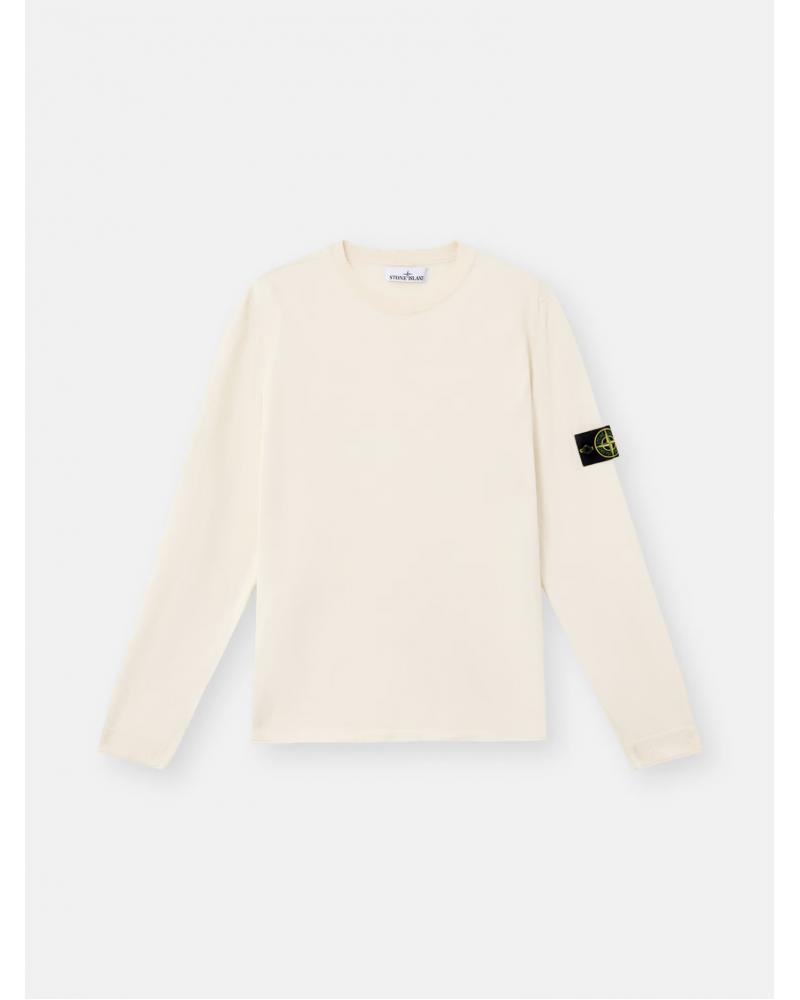 MAILLE COL ROND STONE ISLAND 5100062  B9 0020 0093 IVOIRE     