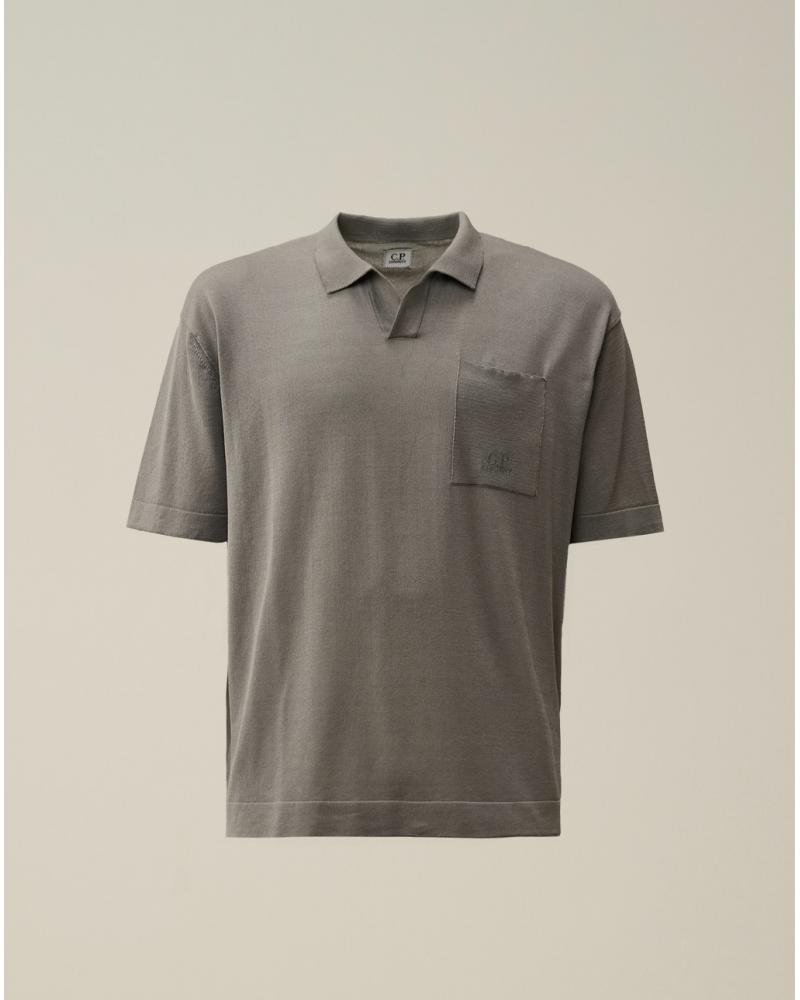 POLO  MAILLE  MANCHES COURTES CP. COMPANY KN189A935 GRIS