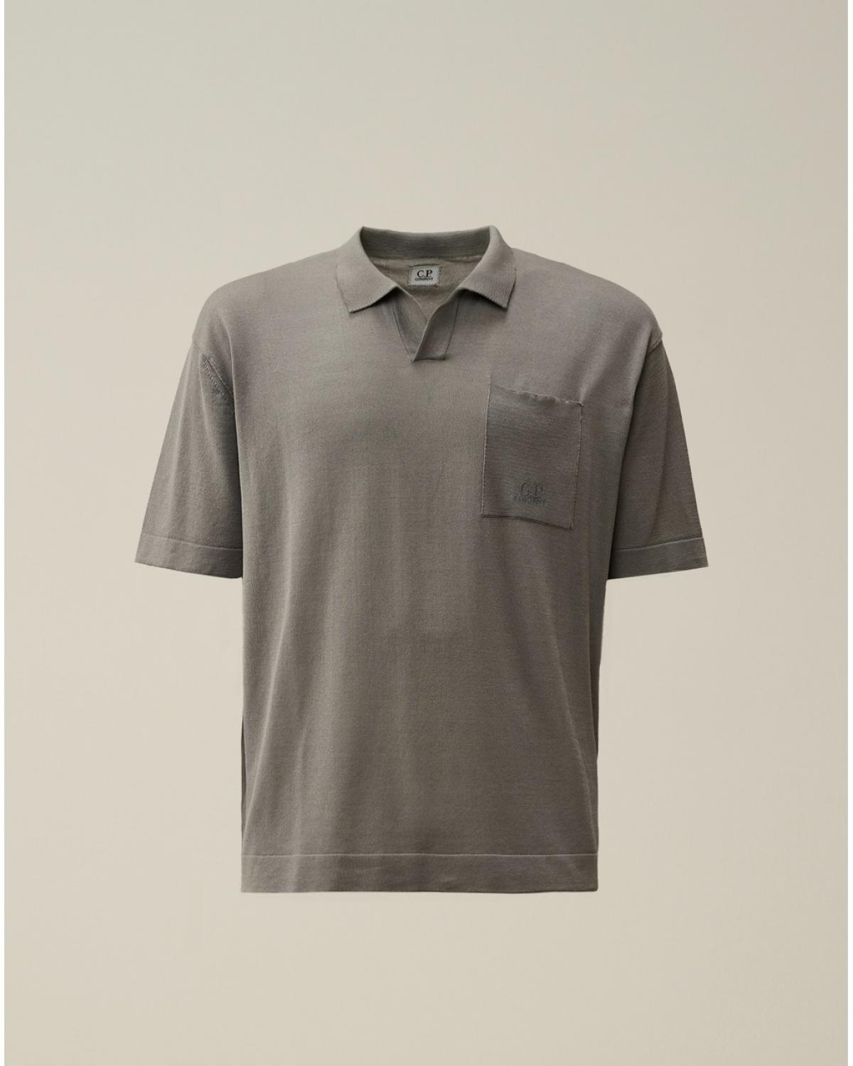 POLO  MAILLE  MANCHES COURTES CP. COMPANY KN189A935 GRIS
