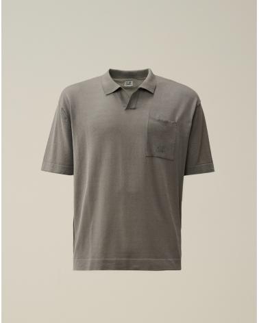 POLO  MAILLE  MANCHES COURTES CP. COMPANY KN189A935 GRIS