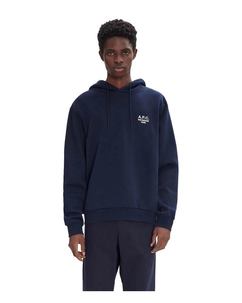 SWEAT  A.P.C.HOODIE MARINE/BLANC