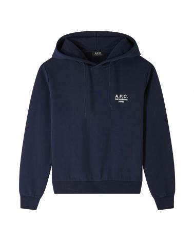SWEAT  A.P.C.HOODIE MARINE/BLANC