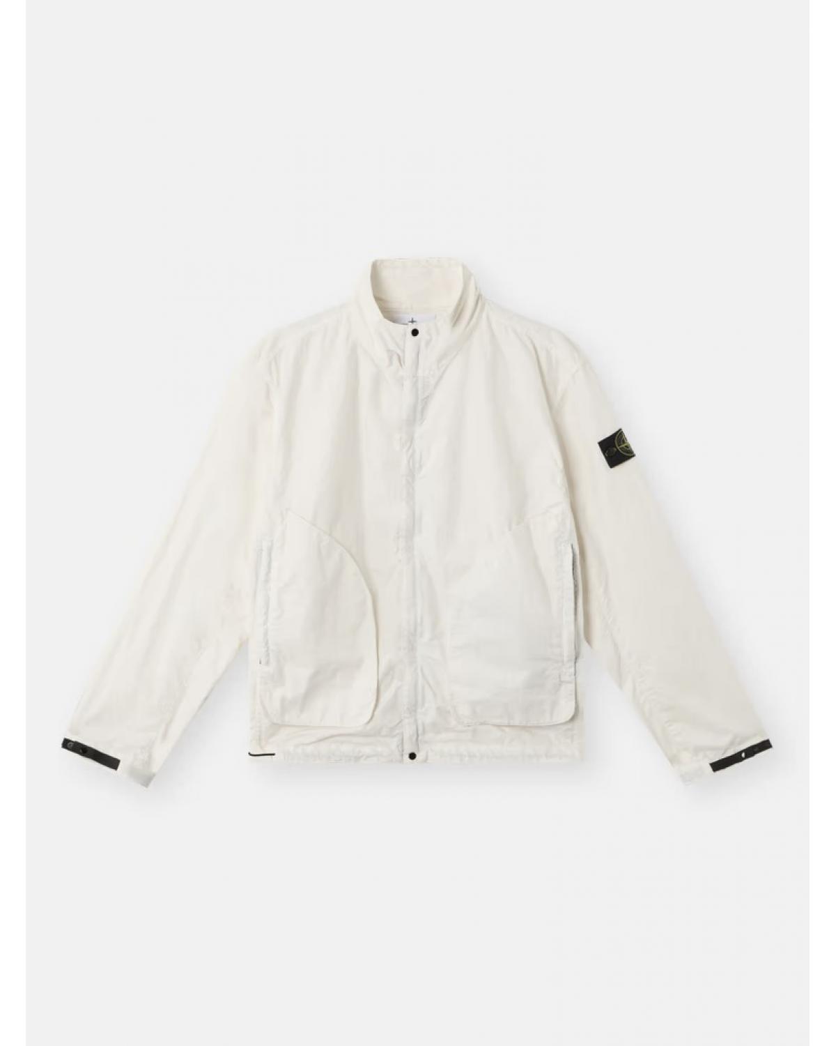 BLOUSON STONE ISLAND 4100067 0093 ORGANIC LOOK NYLON PANAMA-TC IVOIRE