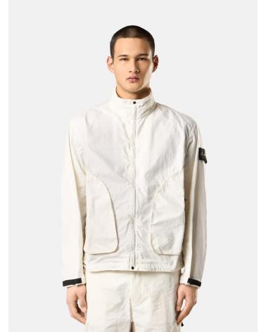 BLOUSON STONE ISLAND 4100067 0093 ORGANIC LOOK NYLON PANAMA-TC IVOIRE