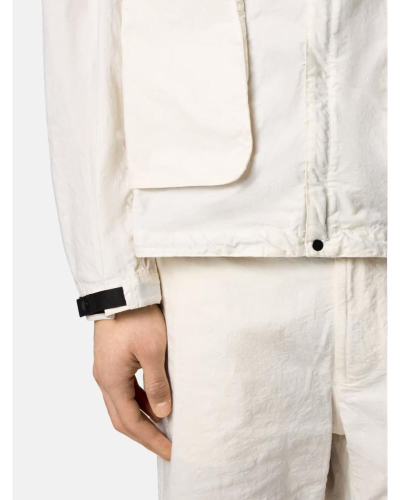 BLOUSON STONE ISLAND 4100067 0093 ORGANIC LOOK NYLON PANAMA-TC IVOIRE