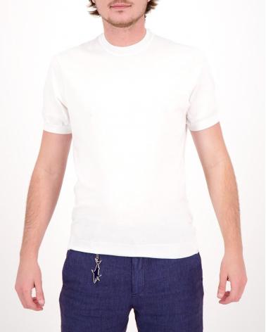 MAILLE COL ROND PAUL & SHARK BLANC