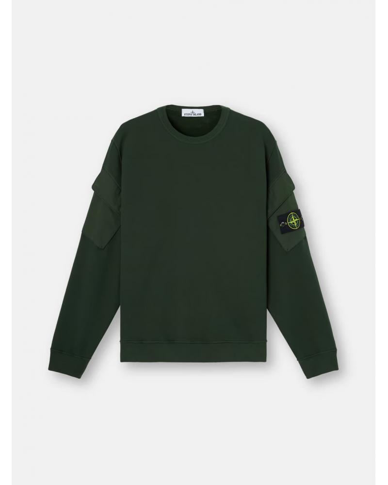 SWEAT STONE ISLAND  POCHE 6100008 005E  VERT