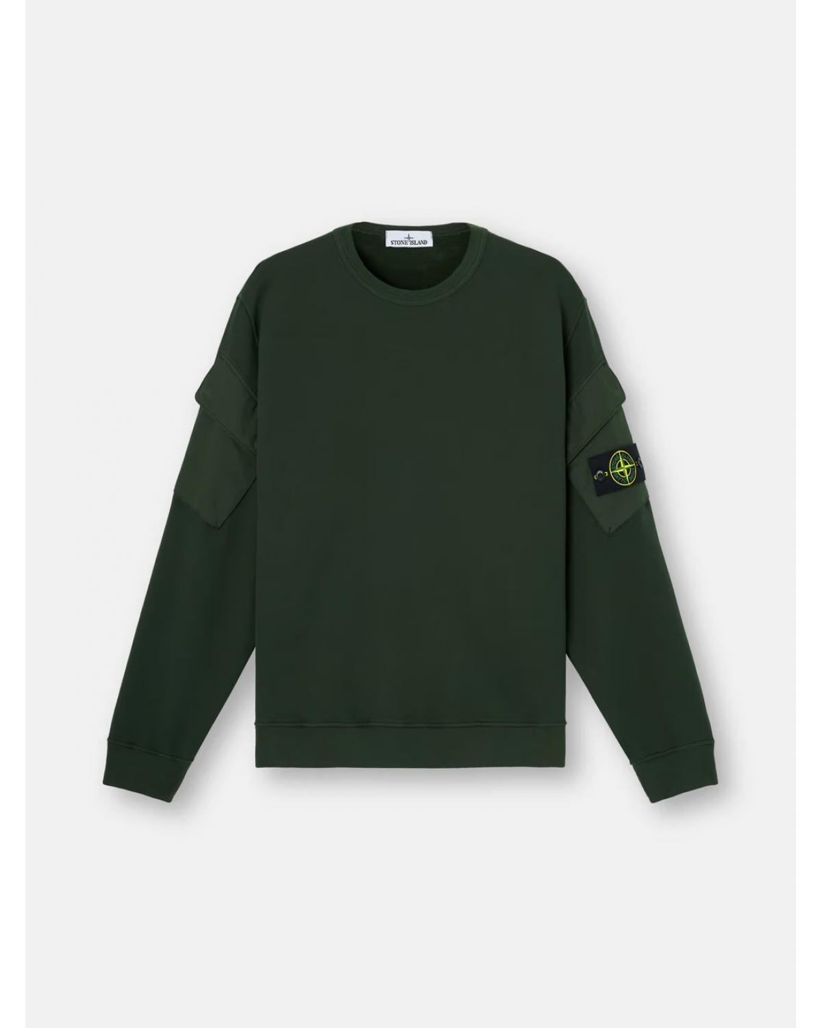 SWEAT STONE ISLAND  POCHE 6100008 005E  VERT