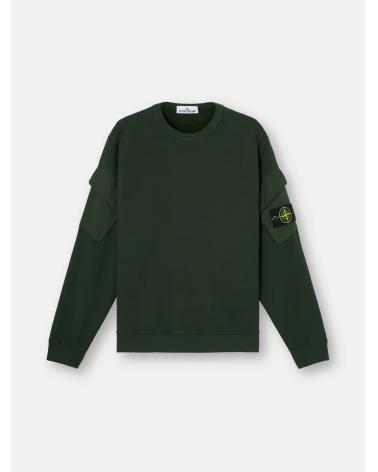 SWEAT STONE ISLAND  POCHE 6100008 005E  VERT