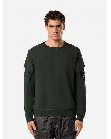 SWEAT STONE ISLAND  POCHE 6100008 005E  VERT