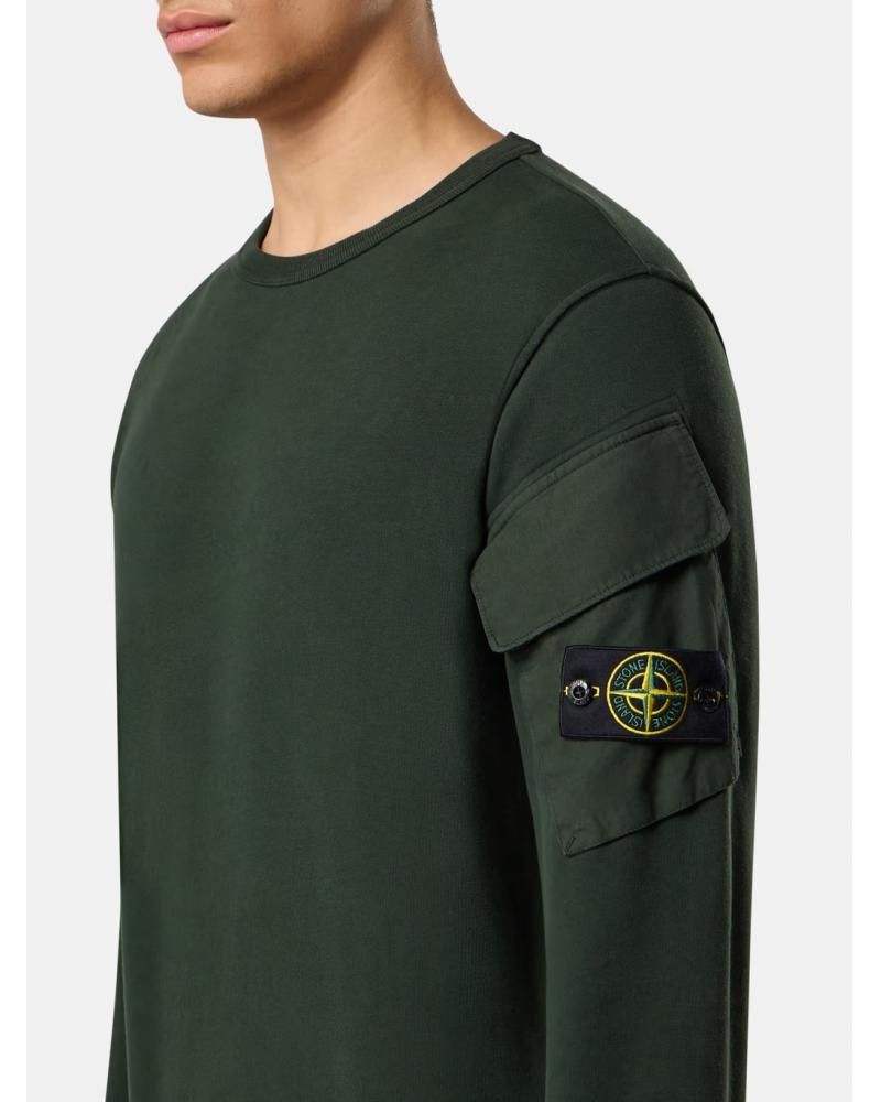 SWEAT STONE ISLAND  POCHE 6100008 005E  VERT