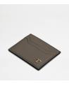 PORTE-CARTES DE CREDIT TOD'S CUIR GRIS