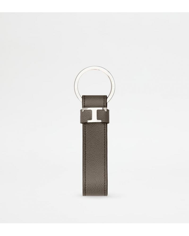 PORTE-CLEFS TOD'S CUIR GRIS