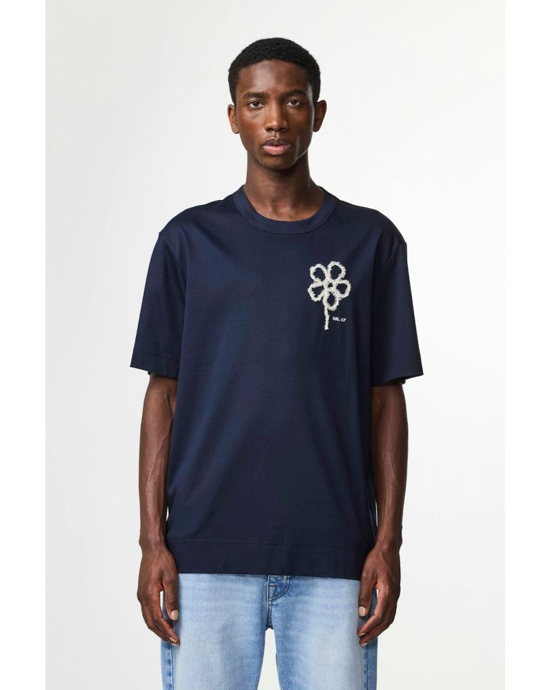 TEE SHIRT PEDRO NN.07 BRODÉMarine