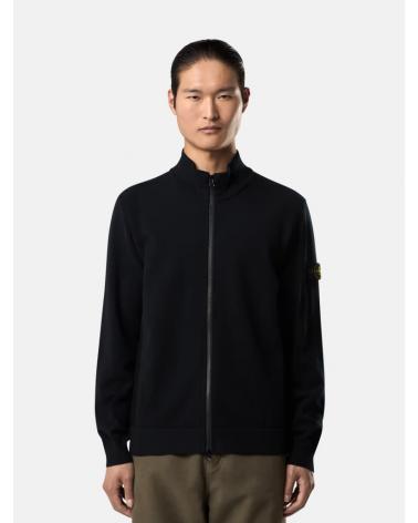 CARDIGAN STONE ISLAND ZIPPÉ 5100062 0029 NOIR