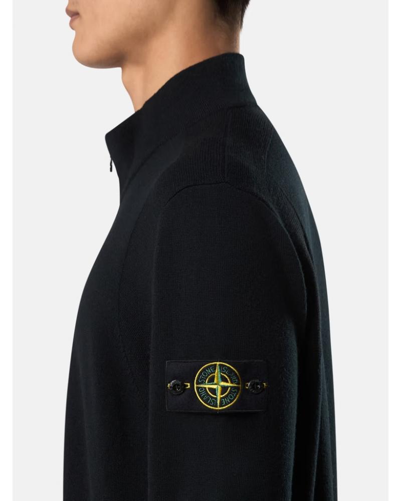 CARDIGAN STONE ISLAND ZIPPÉ 5100062 0029 NOIR