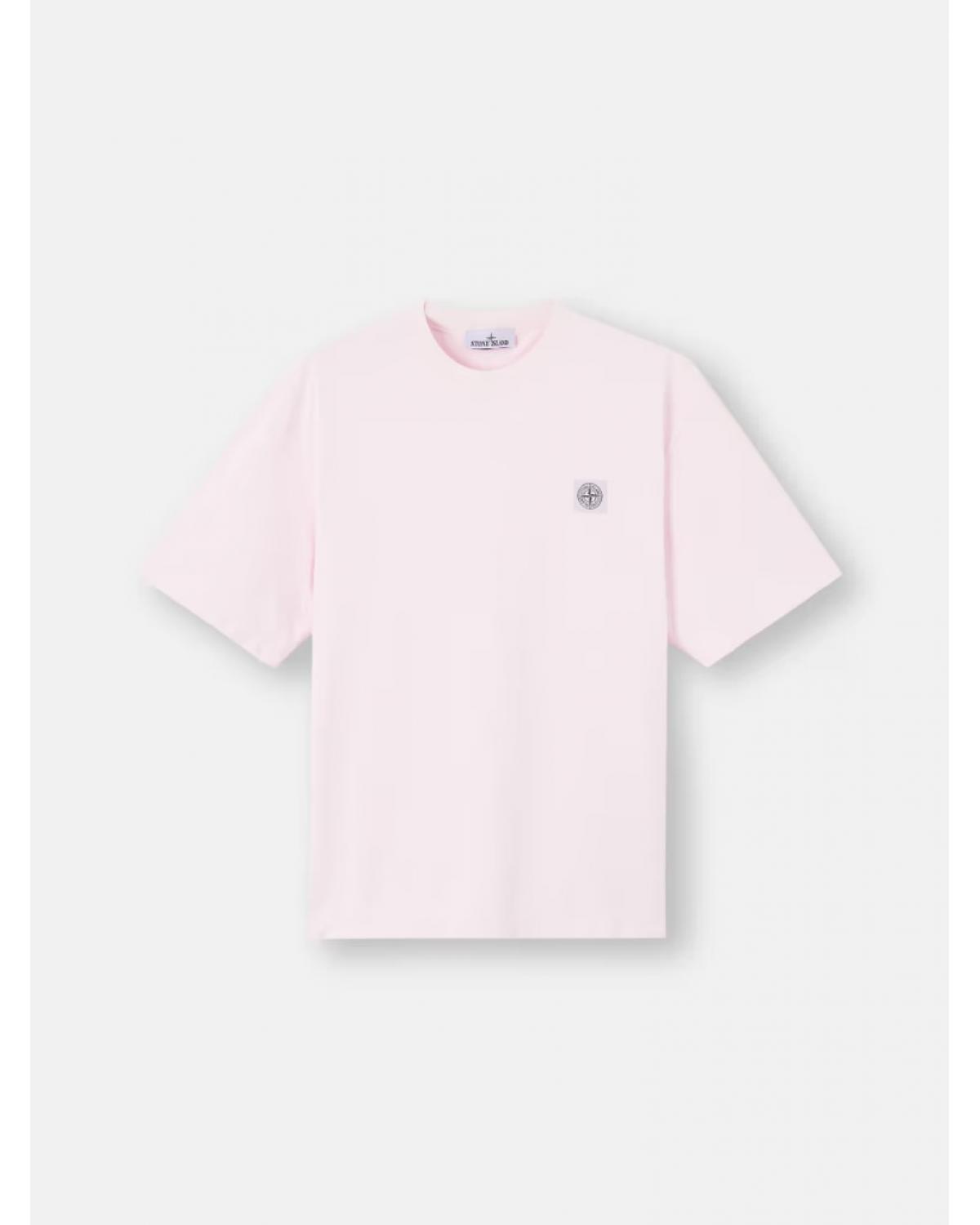  TEE SHIRT STONE ISLAND ORGANIC COTTON JERSEY 2100025  0080 ROSE