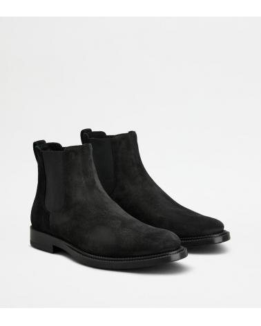 BOOTS TOD'S CUIR VELOURS NOIR 