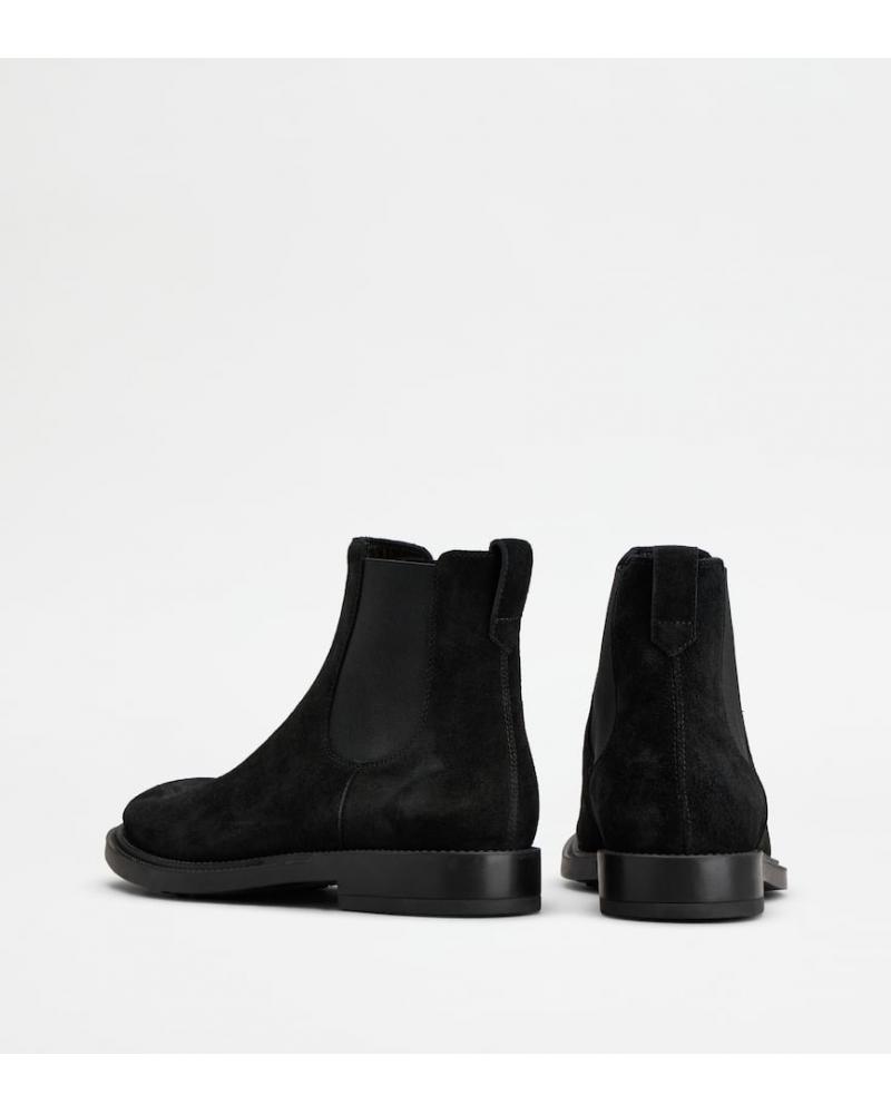 BOOTS TOD'S CUIR VELOURS NOIR 