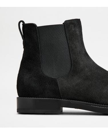 BOOTS TOD'S CUIR VELOURS NOIR 