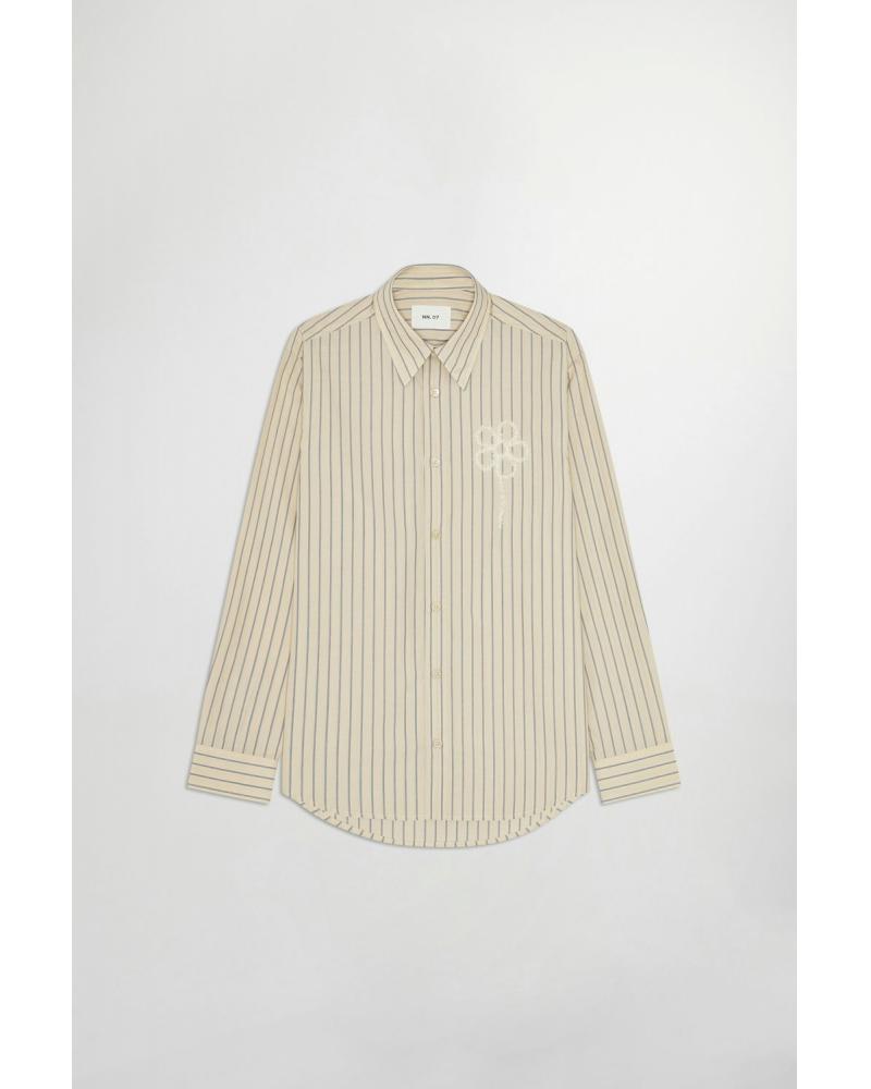 CHEMISE NN.07 QUINSY Rayures blanc:vert