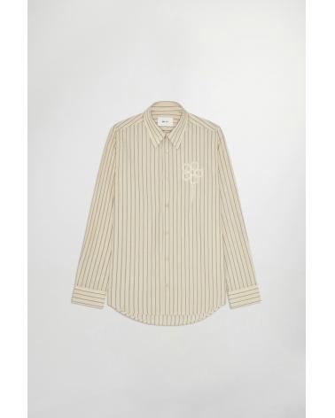 CHEMISE NN.07 QUINSY Rayures blanc:vert