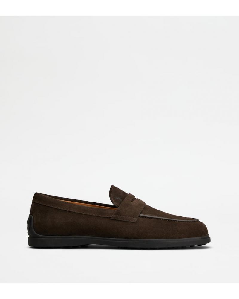 MOCASSIN TOD'S CUIR VELOURS MARRON