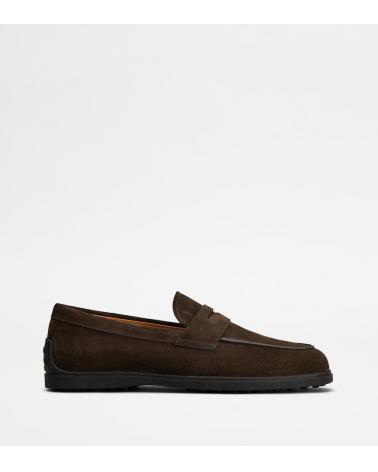 MOCASSIN TOD'S CUIR VELOURS MARRON